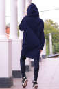 Худи оверсайз темно-синего цвета с капюшоном 2349.70 No3|интернет-магазин vvlen.com