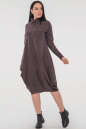 Повседневное платье балахон серо-фиолетового цвета 2856.118 No0|интернет-магазин vvlen.com