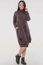 Повседневное платье балахон серо-фиолетового цвета 2856.118 No2|интернет-магазин vvlen.com