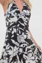 Летнее платье с расклешённой юбкой черного с белым цвета 447-1.17 No1|интернет-магазин vvlen.com