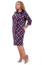 Платье футляр синего с розовым цвета 2290. 77  No1|интернет-магазин vvlen.com