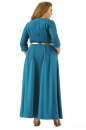 Платье с расклешённой юбкой морской волны цвета 2299.41  No2|интернет-магазин vvlen.com