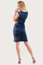 Летнее платье футляр синего тона цвета 1555.33 No3|интернет-магазин vvlen.com