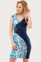 Летнее платье футляр синего тона цвета 1558.33 No0|интернет-магазин vvlen.com