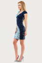 Летнее платье футляр синего тона цвета 1558.33 No2|интернет-магазин vvlen.com
