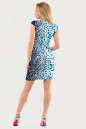 Летнее платье футляр синего тона цвета 1558.33 No3|интернет-магазин vvlen.com