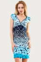 Летнее платье футляр синего тона цвета 1565.33 No0|интернет-магазин vvlen.com