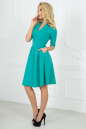Повседневное платье с расклешённой юбкой мятного цвета 2507.47 No0|интернет-магазин vvlen.com