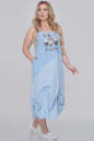 Летнее платье  мешок голубого с белым цвета 2811.100 No0|интернет-магазин vvlen.com