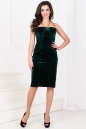 Коктейльное платье-комбинация темно-зеленого цвета 996-1.26 No0|интернет-магазин vvlen.com