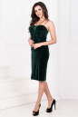 Коктейльное платье-комбинация темно-зеленого цвета 996-1.26 No1|интернет-магазин vvlen.com