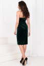 Коктейльное платье-комбинация темно-зеленого цвета 996-1.26 No3|интернет-магазин vvlen.com