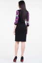 Повседневное платье футляр черного с сиреневым цвета 909.1 No1|интернет-магазин vvlen.com
