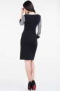 Повседневное платье футляр черного с белым цвета 909.1 No1|интернет-магазин vvlen.com