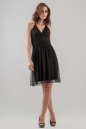 Коктейльное платье с пышной юбкой черного цвета 804.10|интернет-магазин vvlen.com