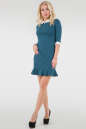 Офисное платье футляр морской волны цвета 2074.57|интернет-магазин vvlen.com