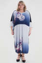 Платье голубого цвета 1057а-1 |интернет-магазин vvlen.com