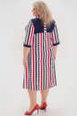 Платье синего с красным цвета 1065а-1  No2|интернет-магазин vvlen.com