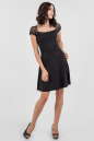Коктейльное платье с расклешённой юбкой черного цвета 514.6 No0|интернет-магазин vvlen.com