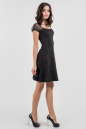 Коктейльное платье с расклешённой юбкой черного цвета 514.6 No1|интернет-магазин vvlen.com