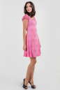 Коктейльное платье с расклешённой юбкой розового цвета 514.6 No1|интернет-магазин vvlen.com