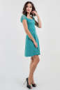 Коктейльное платье с расклешённой юбкой бирюзового цвета 514.6 No1|интернет-магазин vvlen.com