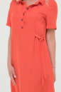 Летнее платье рубашка кораллового цвета 2797.84 No2|интернет-магазин vvlen.com