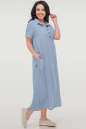 Летнее платье рубашка серо-голубого цвета 2797.84 No6|интернет-магазин vvlen.com