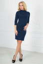Офисное платье футляр темно-синего цвета 2505.47 No1|интернет-магазин vvlen.com