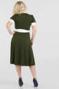 Летнее платье с расклешённой юбкой хаки цвета 611.2 No1|интернет-магазин vvlen.com