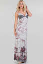 Летнее платье-комбинация серого с розовым цвета 1308.33 No0|интернет-магазин vvlen.com