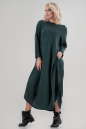 Платье оверсайз темно-зеленого цвета 2424-1.92 No0|интернет-магазин vvlen.com