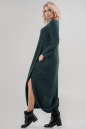 Платье оверсайз темно-зеленого цвета 2424-1.92 No1|интернет-магазин vvlen.com