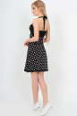 Летнее платье с расклешённой юбкой черного с белым цвета 459.20 No3|интернет-магазин vvlen.com