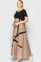 Летнее платье с длинной юбкой мокко цвета 712 No1|интернет-магазин vvlen.com