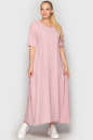 Платье оверсайз розового цвета 2858-2.116|интернет-магазин vvlen.com