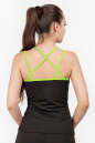 Майка для фитнеса черного с зеленым цвета 2356.67 No2|интернет-магазин vvlen.com