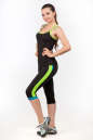Майка для фитнеса черного с зеленым цвета 2356.67 No4|интернет-магазин vvlen.com