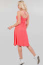 Летнее платье с расклешённой юбкой кораллового цвета 1337.17 No2|интернет-магазин vvlen.com