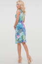 Летнее платье футляр сиреневого с голубым цвета 670.33 No2|интернет-магазин vvlen.com