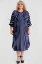 Платье полоски синей цвета 1049м-1  No0|интернет-магазин vvlen.com