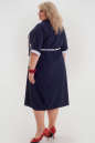 Платье синего в горох цвета 1071р-1  No3|интернет-магазин vvlen.com