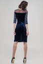 Коктейльное платье футляр синего цвета 2644.26 No2|интернет-магазин vvlen.com