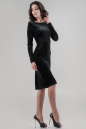 Коктейльное платье футляр черного цвета 2649.26 No2|интернет-магазин vvlen.com