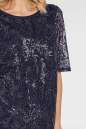 Коктейльное платье трапеция синего цвета 2525-3.10 No1|интернет-магазин vvlen.com