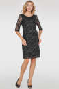 Коктейльное платье трапеция черного цвета 2525-4.10 No0|интернет-магазин vvlen.com