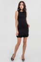 Коктейльное платье футляр черного цвета 1023.2 No0|интернет-магазин vvlen.com