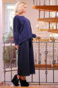 Платье оверсайз синего в горох цвета 2426.47 No1|интернет-магазин vvlen.com