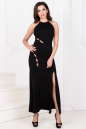 Вечернее платье с открытой спиной черного цвета 614.2 No1|интернет-магазин vvlen.com