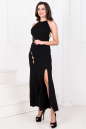 Вечернее платье с открытой спиной черного цвета 614.2 No2|интернет-магазин vvlen.com